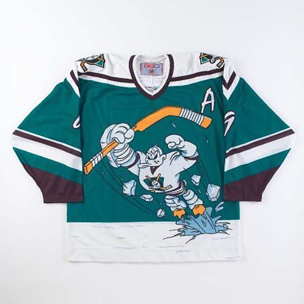 Anaheim Mighty Ducks Green Jersey 1995 96 nhl ducks 1996 1995 1990 1999 