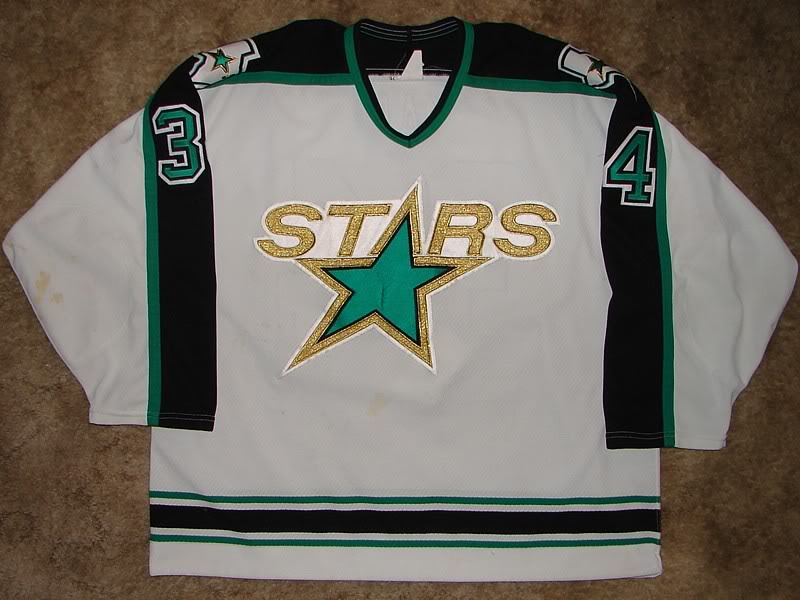 Dallas Stars Original White Jersey 1993 94 nhl stars 1994 1993 1990 1999 