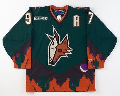 Phoenix Coyotes Green Alternate Third Jersey 1998 2003 coyotes nhl 2003 2002 2001 2000 2009 2000 1999 1998 1990 1999 