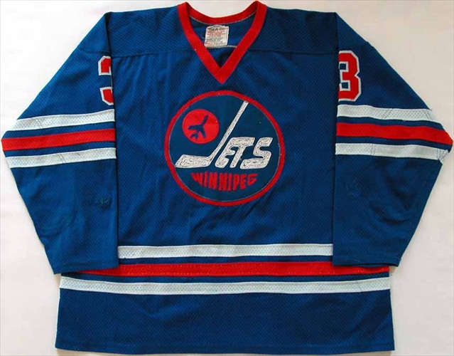 Winnipeg Jets 1975 76 Away Road Jersey Uniform wha 